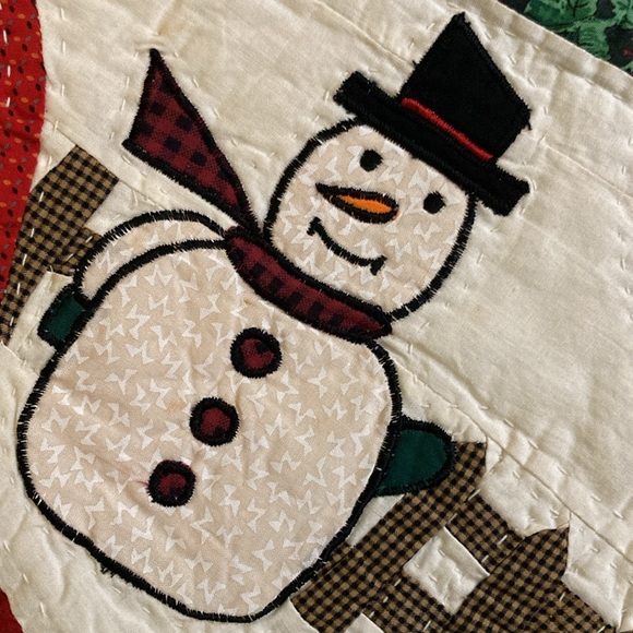Quilted Snowman Stocking - Picture 3 of 13